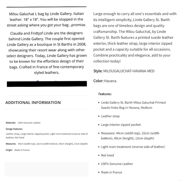 Linde Gallery St. Barth Milou Galuchat suede hobo bag - Picture 9 of 10